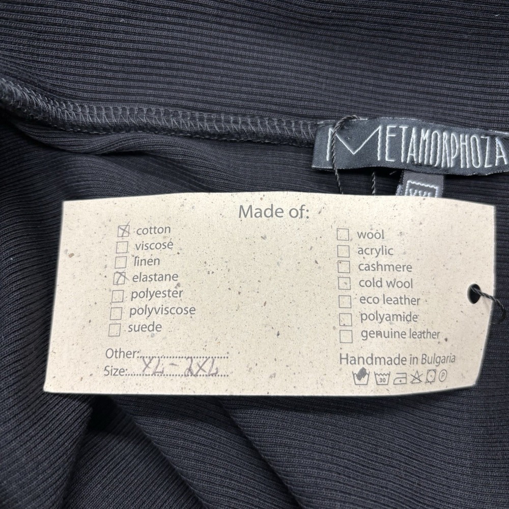 Black Draped Zip-Front Cardigan Sweater - Picture 5 of 10